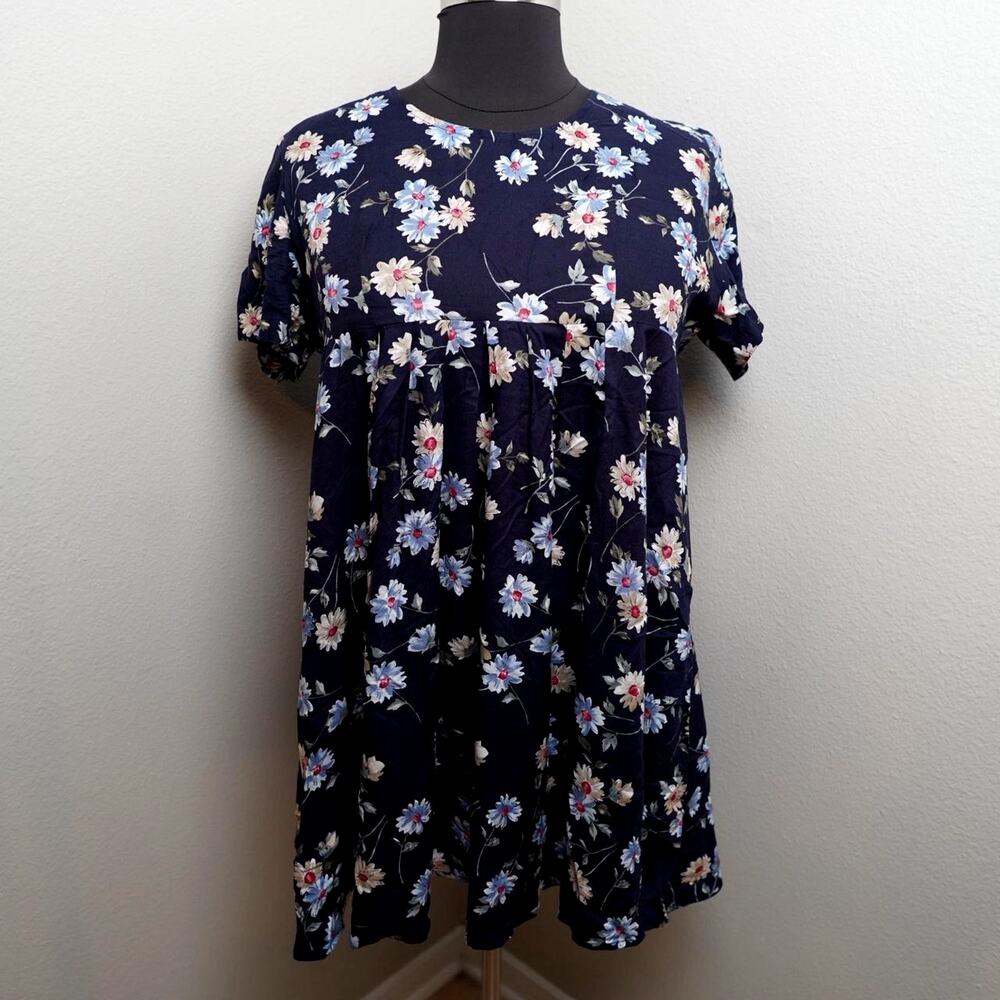 Paquette Too Floral Babydoll Dress 90s